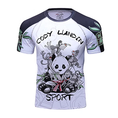 Style A BJJ Рашгард MMA футболка разведка печатных муай тай бокса Джерси Компрессионные спортивные фитнес топы Crossfit спортивные рубашки - Цвет: Style A
