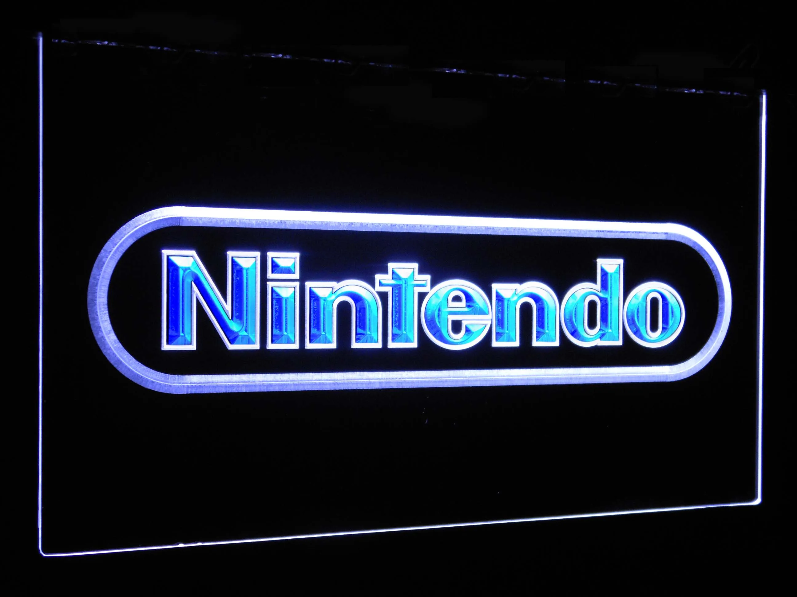 White and Blue Nintendo видео игровая комната бар украшения подарок двойной цвет светодиодный неоновый светильник вывески st6-e0021 - Цвет: White and Blue