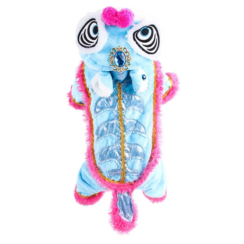 Милое Платье с рисунком льва пальто для собак зимняя утепленная Флисовая теплая