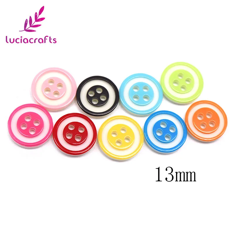 Color10 13mm 24pcs 24 шт мульти выбор стиля смешанные полимерные пуговицы для самостоятельного пошива одежды плоская задняя Кнопка Скрапбукинг аксессуары E0501 - Цвет: Color10 13mm 24pcs