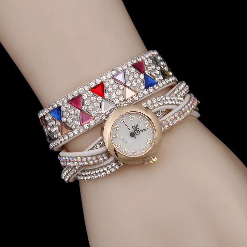 Мода роскоши Моды Случайные кварц Уникальный sloggi алмазный женские часы обмотки