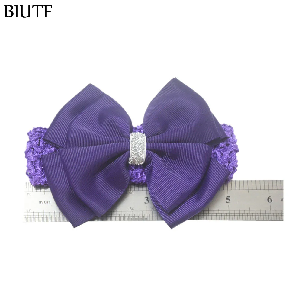 50 шт./лот эластичная повязка на голову с лентой для волос галстук бабочка вязаная