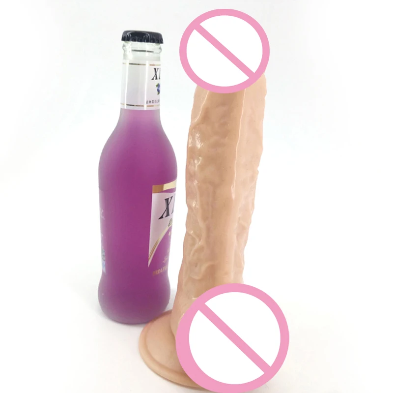 Реалистичный фаллоимитатор цвета кожи большой с присоской интимные игрушки для