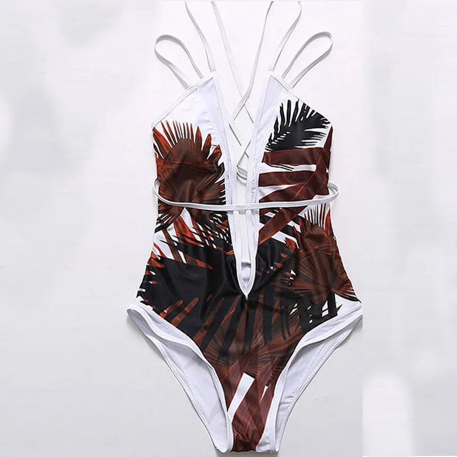 Цельный купальный костюм 2018 летний винтажный пляжный закрытый Купальник