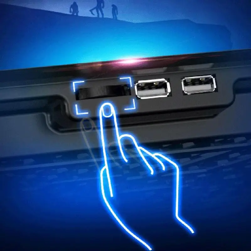 Охладитель для ноутбука ICE COOREL A9 2 USB 6 охлаждающий вентилятор 12-17 дюймов подставка для ноутбука