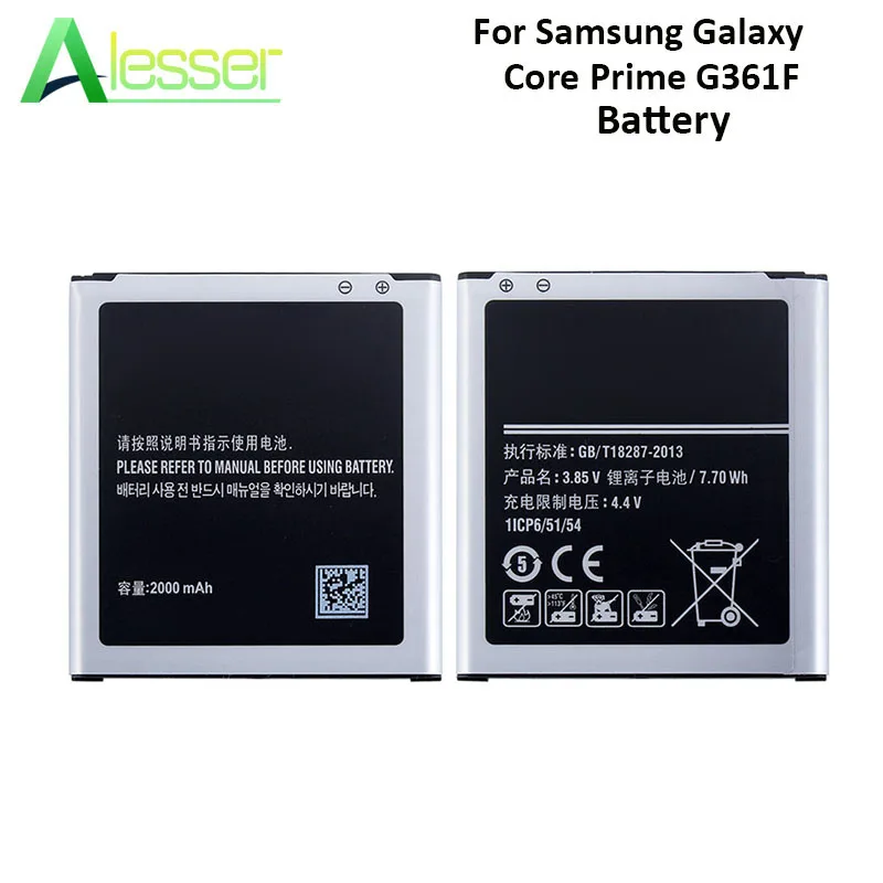 Алессер для samsung Galaxy Core Prime G361F Аккумулятор телефона литий ионная аккумуляторная