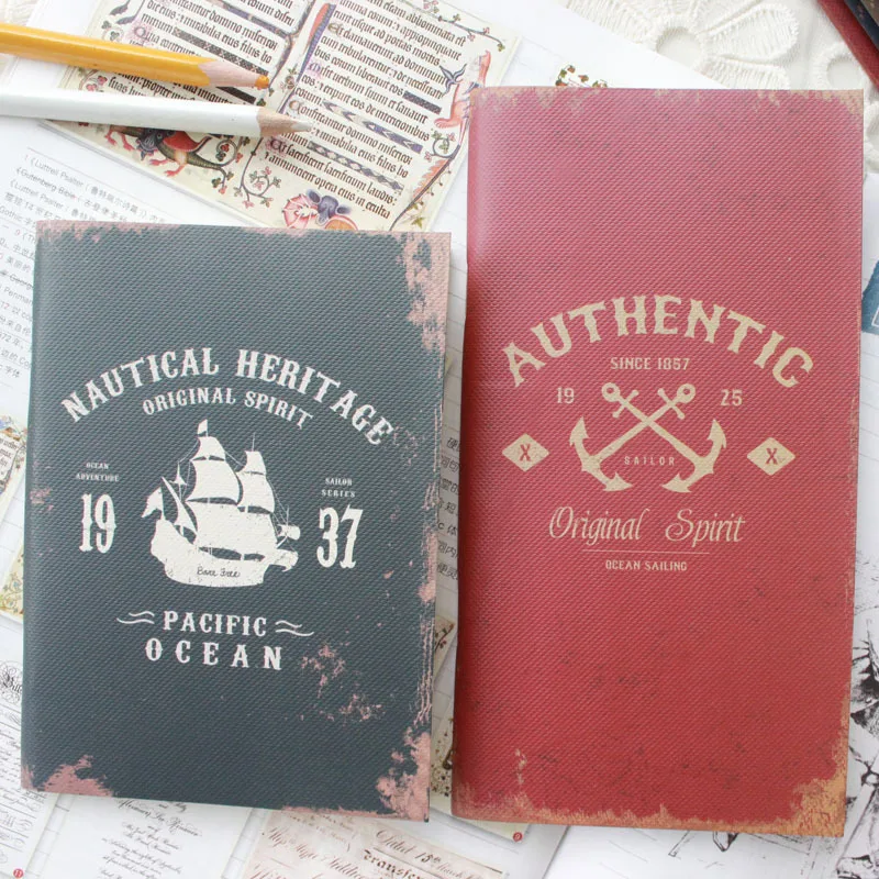 Hot Marine log School notebook Diary Notepad paper 24 Sheets Travel Journal soft Copybook Office Supplies wholesale | Канцтовары для