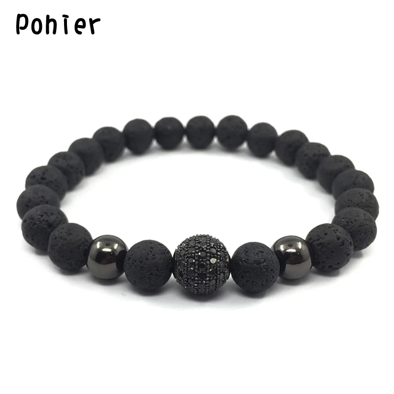 Новые модные роскошные браслеты poвчера с микрозакрепкой из фианита и лавовых