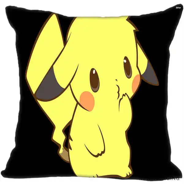 Square Pillowcases Заказная декоративная наволочка Pokemon Pikachu квадратная Наволочка на молнии(с одной стороны) 180522-16 - Цвет: Square Pillowcases