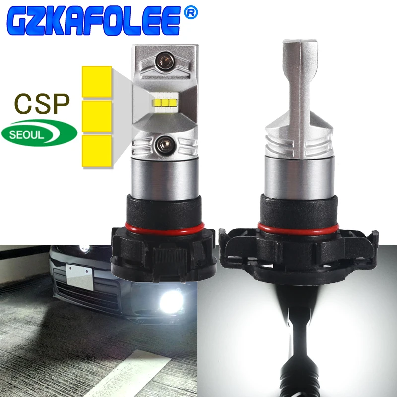 

Gzkafolee h16 светодиодный светильник высокой мощности для автомобилей, дневные ходовые огни, ДХО лампа 5202 5201 CSP Y19 чип 1800LM Автомобильная противот...
