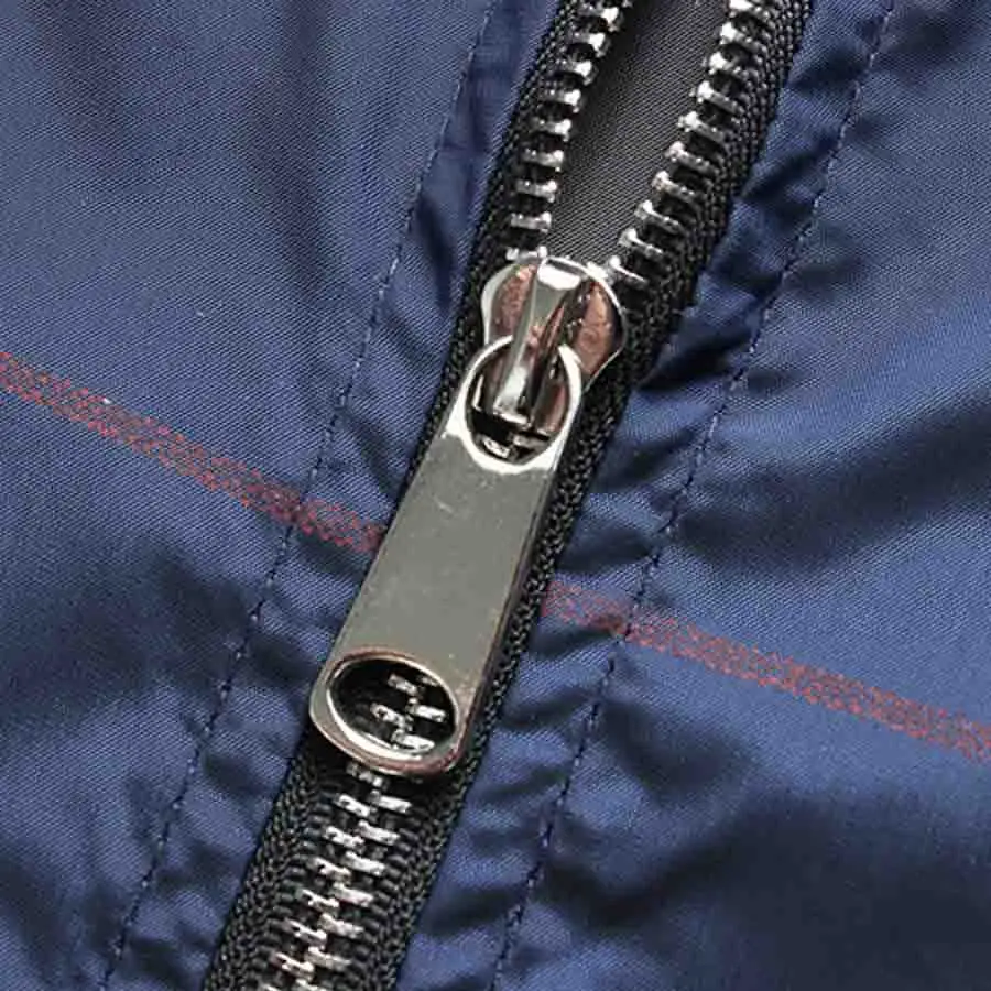 

Men's Stripe Jackets Stand Collar Zippers Autumn Spring Slim Fit Coats Big Size M-5XL Black Blue Red Clothes Male A58