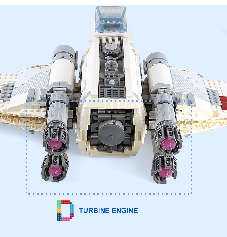 05039 Модель star войны UCS Rebel красный пять X wing Звездный истребитель совместим с 10240 Строительные кирпичи рождественские Наборы игрушки для детей, подарок