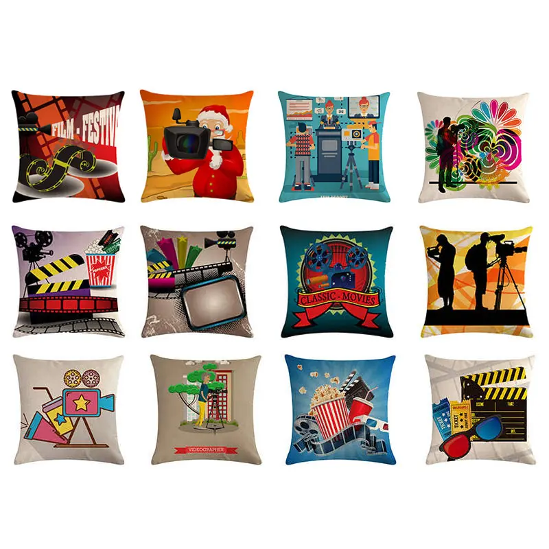 45x45 см фильм Театр чехлы на диванные подушки Кино постер дизайн Чехол для дома