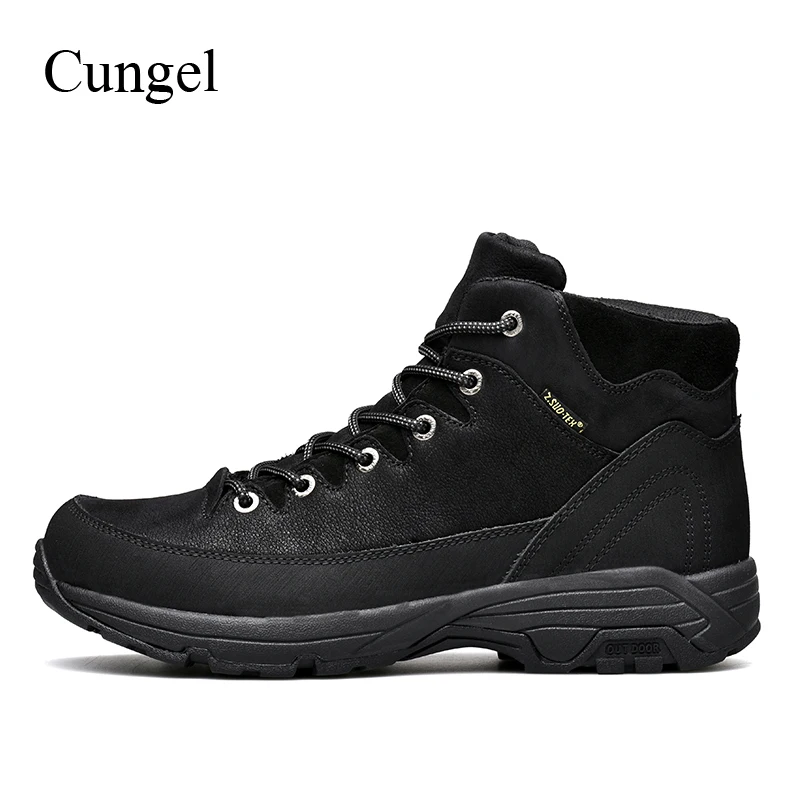 Cungel Outdoor Hiking shoes Autumn/Winter Sneakers men Waterproof Sand control Anti-skid Warm Trekking boots Mountain climbing | Спорт и