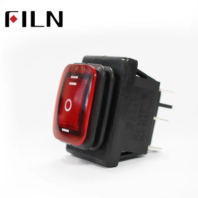 Выкл. На 30A/250V сверхмощный 6-контактный DPDT IP67 Водонепроницаемый T85 авто лодка морской тумблер переключатель с светодиодный 12V 220V 30x22mm