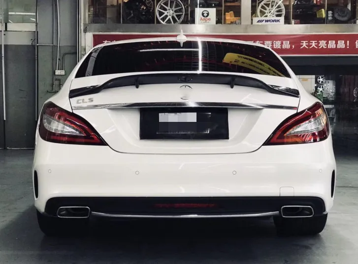 

Для Benz W218 класс cls спойлер R Стиль cls320 cls300 cls 350 cls400 2012-2018 углеродного волокна Материал задний автомобильный спойлер