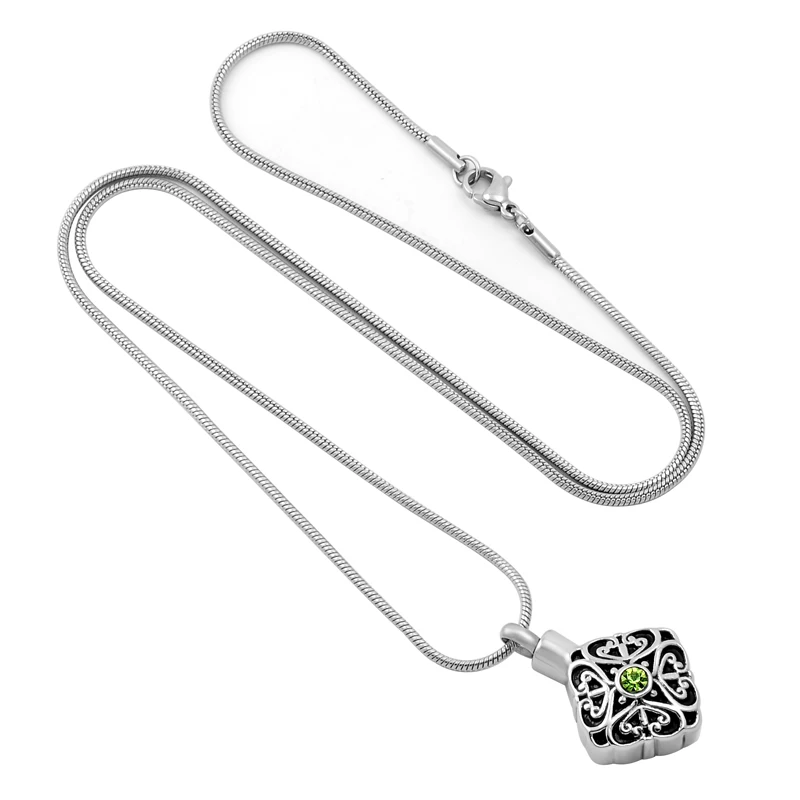 IJD9606 горячая Распродажа Pet/человеческого пепла Keepsake Jewelry 316L нержавеющая сталь в