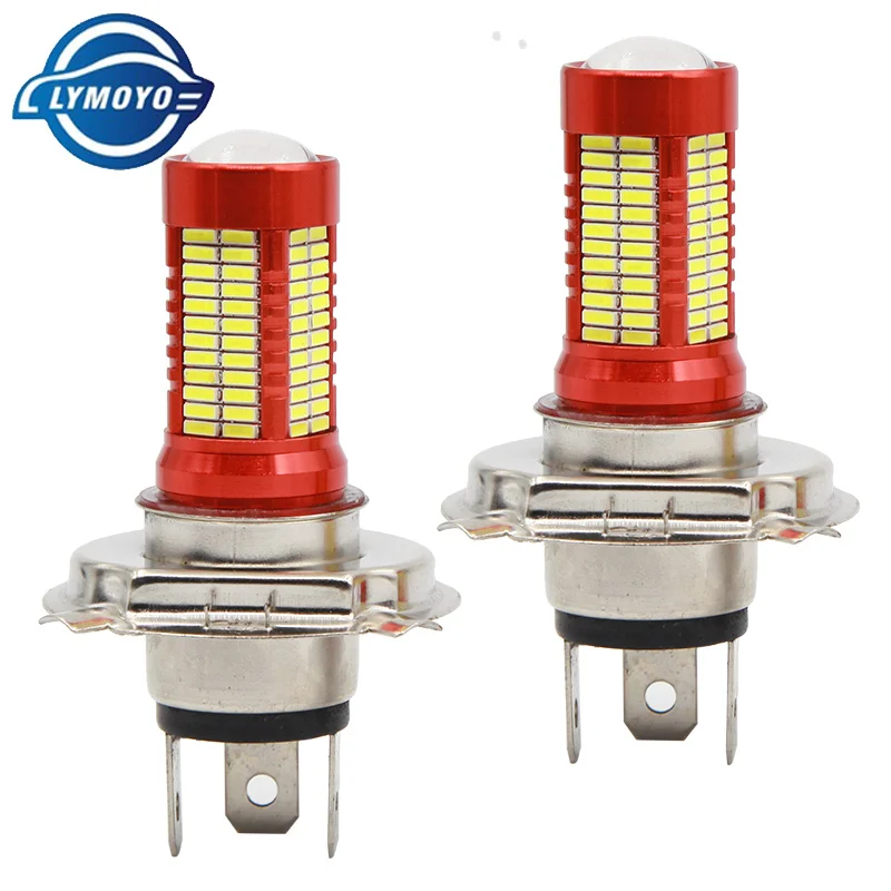 LYMOYO автомобиль H4 led HI/LO H7 60 Вт Авто 4014 106SMD светодиодные лампы 6000 К Белый drl дневные