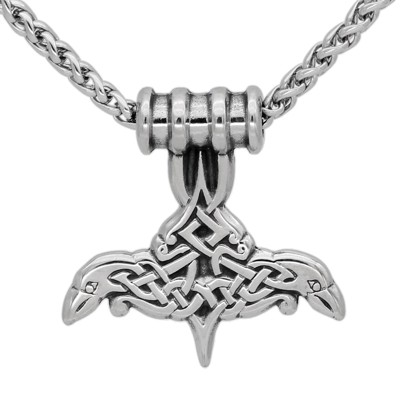 Нордический молоток Тора из нержавеющей стали Mjolnir odin raven ожерелье с подвеской в