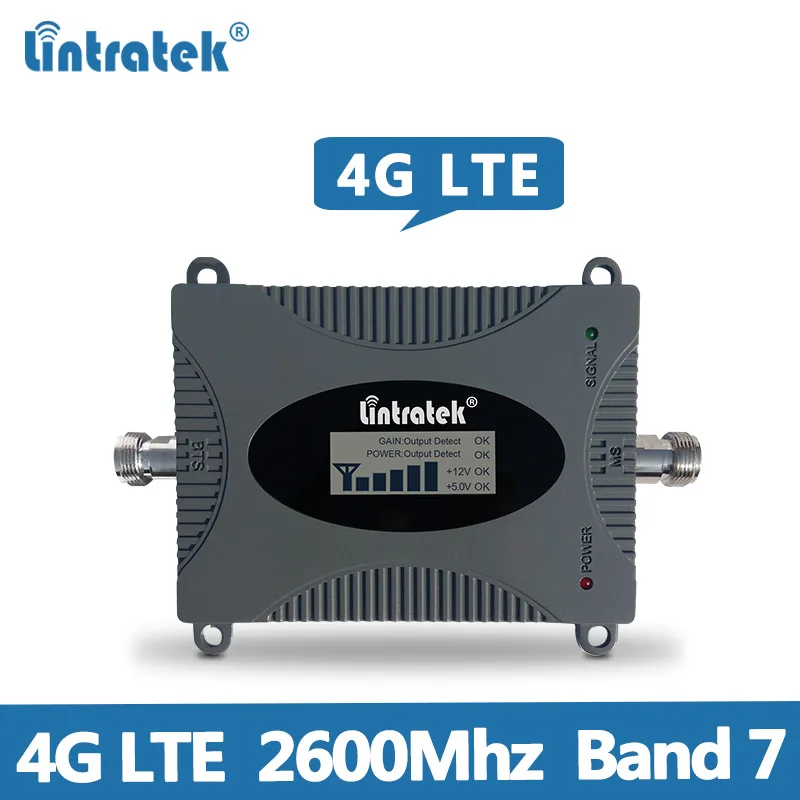 Gain 65dB 4G LTE 2600 Mobile Signal Booster (LTE Band 7) 2600mhz Cell Phone Repeater/Amplifier with Lcd display @6.9|phone signal repeater|signal