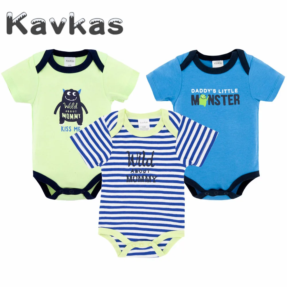HY2177 Kavkas/Новая детская одежда для мальчиков и девочек; 3 шт./лот; комбинезон с короткими рукавами; боди для новорожденных; одежда для малышей; roupas de bebes; комбинезоны - Цвет: HY2177