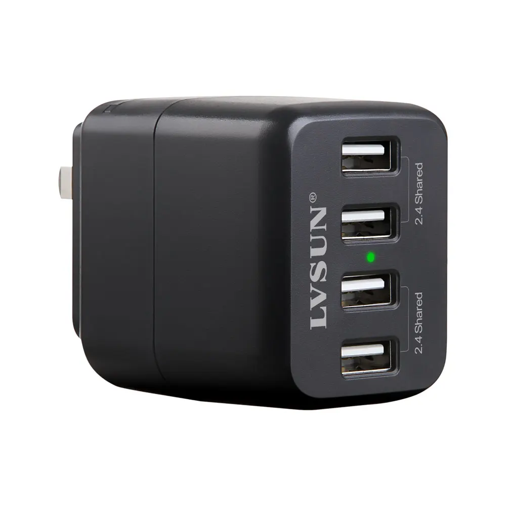 UDOLI 24 Вт 5 в 2 4 А 4-портовый USB адаптер питания мобильный телефон дорожное настенное