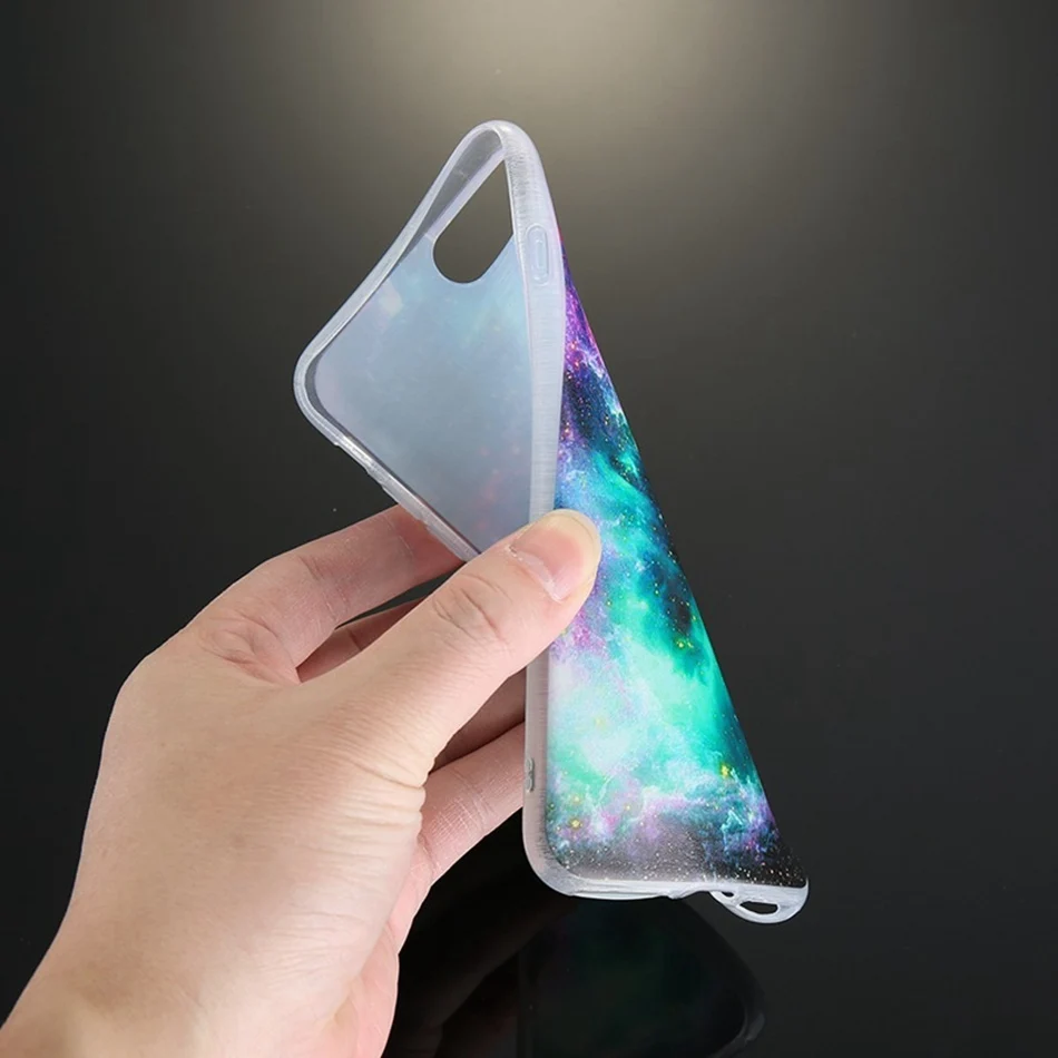 KISSCASE ночной сон чехол для huawei P10 P9 P8 P20 Lite Обложка звездное небо Мягкий силиконовый