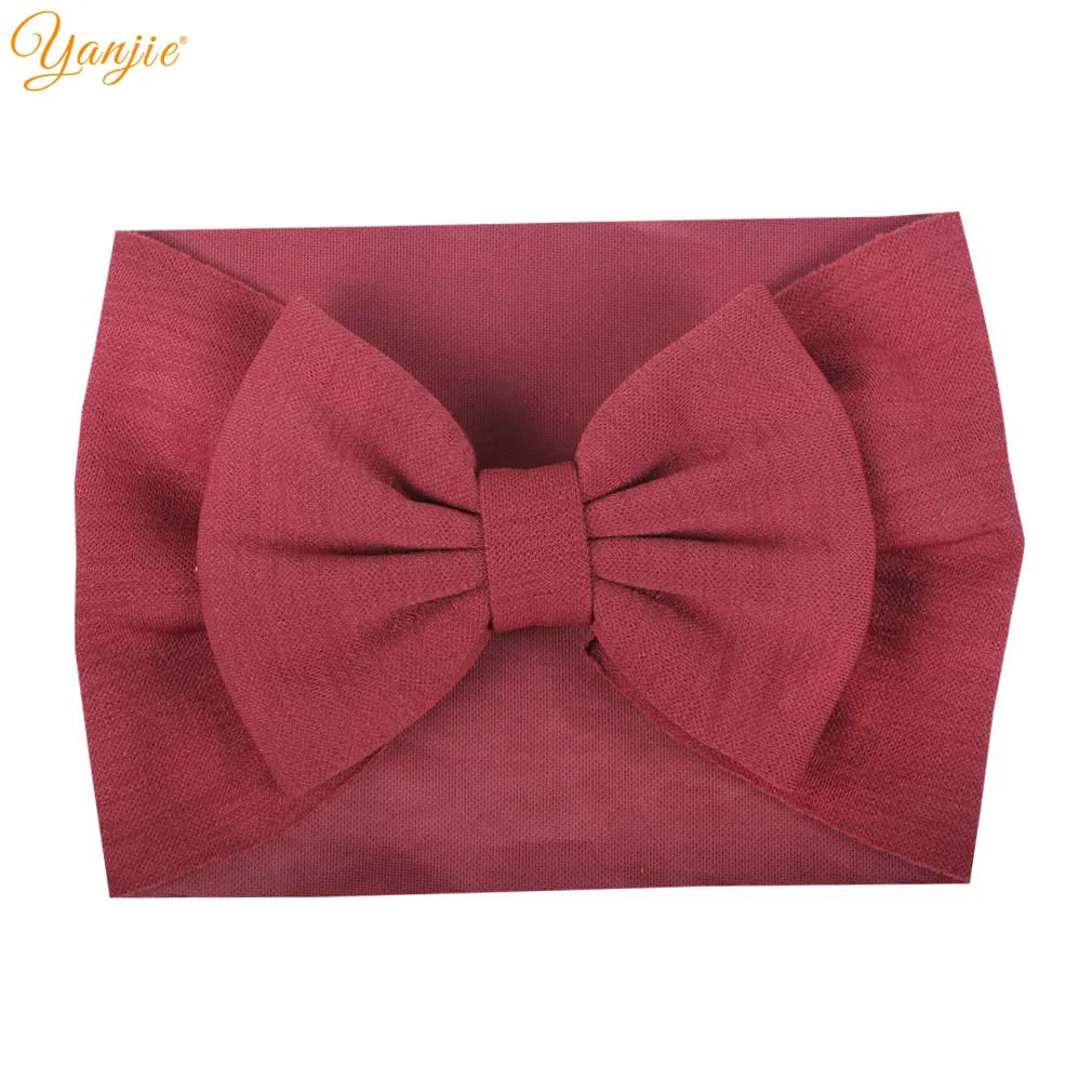 Headband A-5 Новинка года; ребристая ткань; бант; тюрбан; сезон весна; 5 дюймов; большой бант для волос; повязка на голову для девочек; головной убор для детей; аксессуары для волос; Лидер продаж - Цвет: Headband A-5