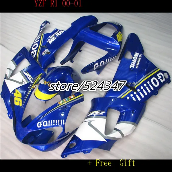 

Hey-For YZFR1 2000 2001 blue 00-01 YZF1000 2000 2001 R1 YZF R1 00 01 YZF1000 2000-2001 Fairing Set Plastic for Yamaha