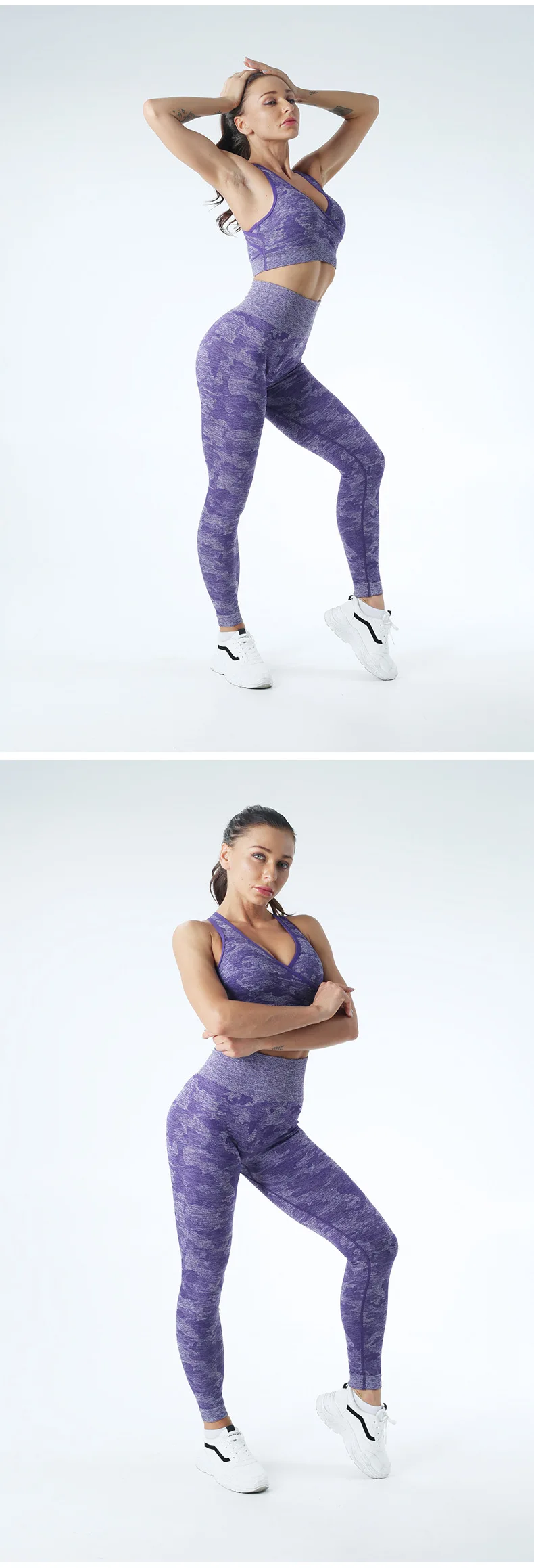 Цветные камуфляжные Бесшовные Спортивные Фитнес-Леггинсы для женщин эластичные с высокой талией для тренировок, гимнастических колготок, спортивные штаны для йоги