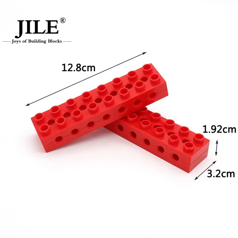

Big Building Blocks Bricks 2x8 Large Particles with 17 Hole DIY Compatible with Assembles Particles Science Technology Toys 9656