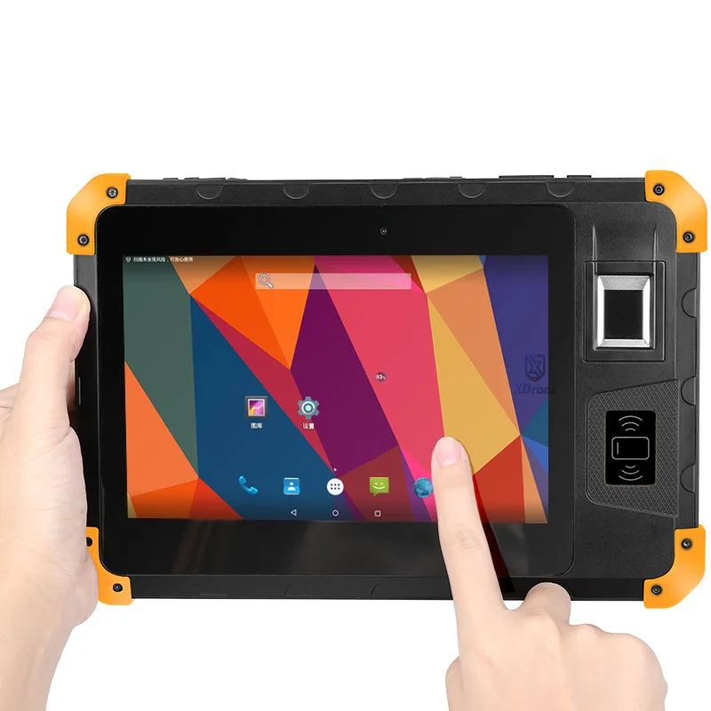 K805 Прочный Android планшетный ПК водонепроницаемый противоударный считыватель отпечатков пальцев UHF RFID " КПК Портативный мобильный терминал 4G NFC