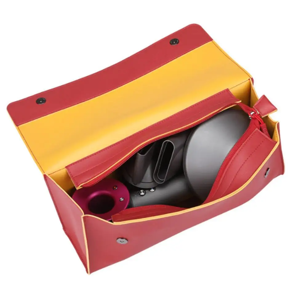 Portable Storage Case For Dyson Supersonic Hair Dryer Double-Sided Finishing Accessories Travel Home PU Leather Storage Bag#CW