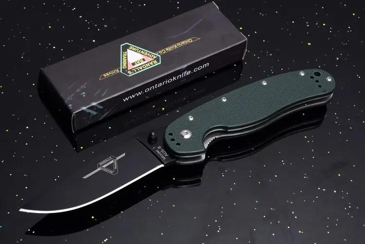 Ontario RAT 1 VOLTRON RAT 1& RAT 2 Тактический складной нож карманные ножи AUS-8 лезвие G10, походный охотничий нож для выживания Открытый EDC инструменты - Цвет: Ontario RAT 1