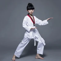 karate uniform white cotton professional taekwondo workout suit child adult long sleeve judo sports fitness training clothing