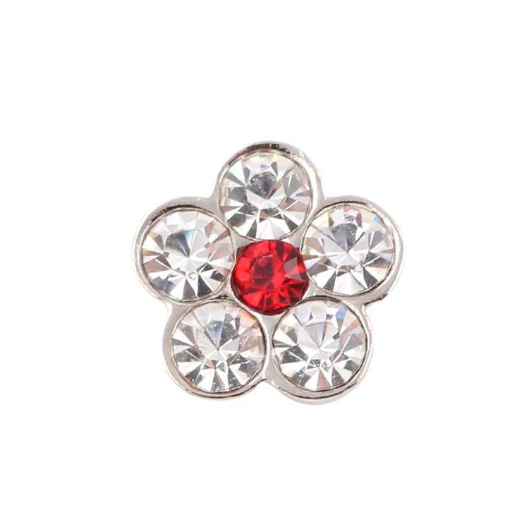 F511 оптовая продажа 20 шт./лот сплав металл кристалл цветок амулеты подходят для