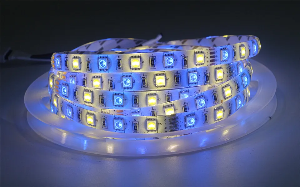 Светодиодная лента 5050 12 В RGB RGBW rgbww 12 В 5 м водонепроницаемая гибкая световая полоса 60 светодиодный/м светодиодный лента Luces лампа лента ТВ ПОДСВЕТКА
