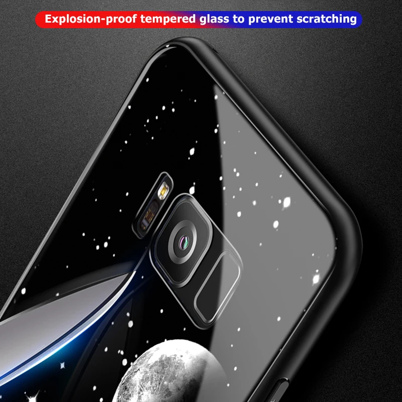 EKDME чехлы для телефонов из закаленного стекла для Samsung Galaxy S8 S9 Plus Note 8, чехол, мягкий силиконовый бампер для Samsung S9 Plus