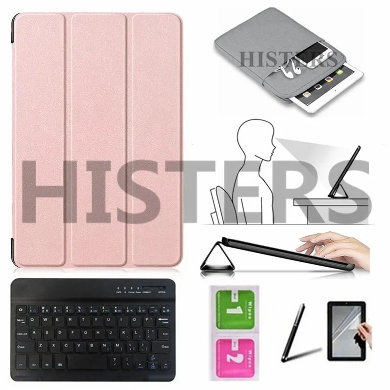 BBK-N7-MGJ Аксессуары для Samsung Galaxy Tab A 8,0 s-ручка SM-P200 SM-P205 чехол+ Bluetooth клавиатура+ чехол+ пленка+ стилус+ салфетки - Цвет: BBK-N7-MGJ