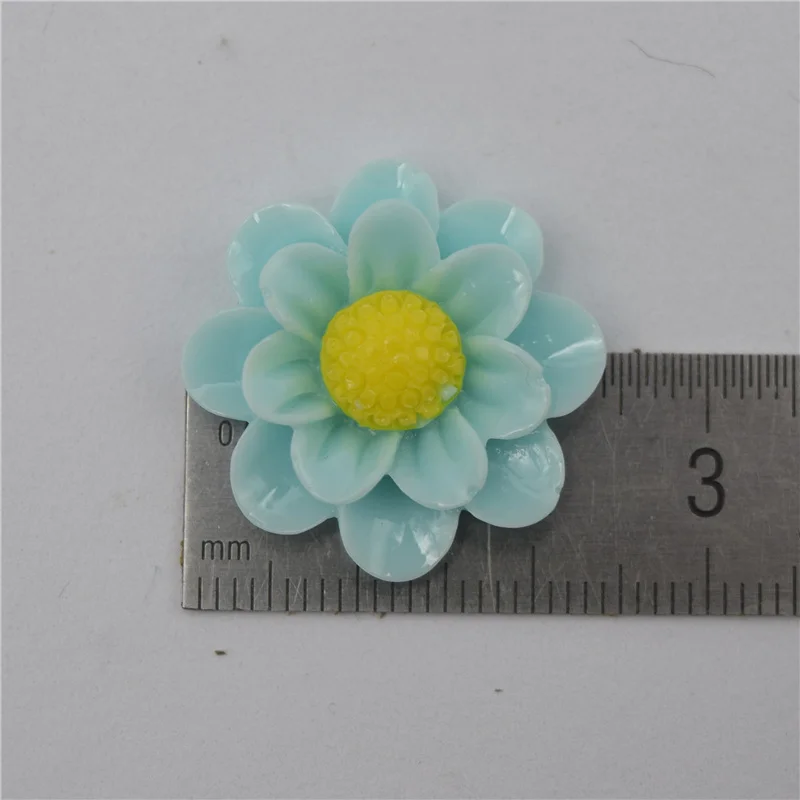 195 шт., пластиковые цветы с плоским основанием, 2,4 см от AliExpress WW