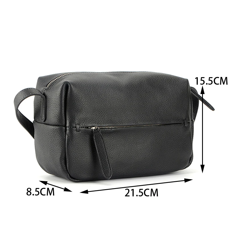 

AETOO Head cowhide oblique carry female bag leather simple small square packets shoulder bag mini bean curd bag