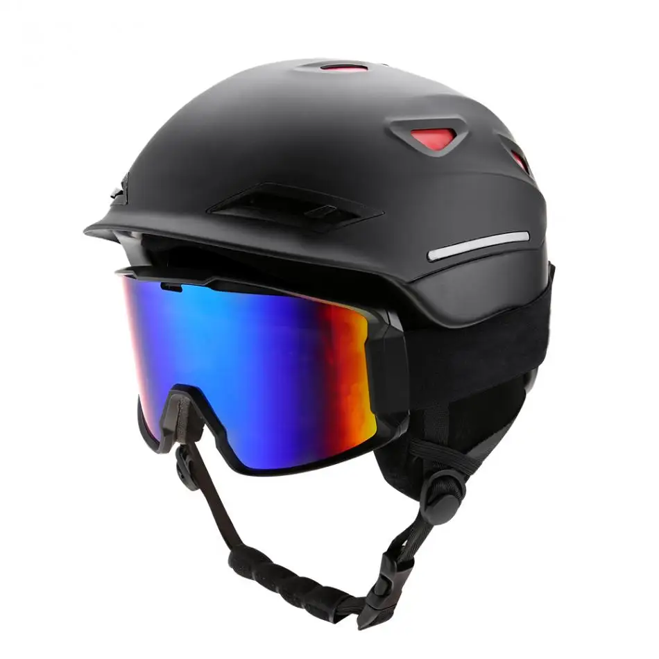 Ski Goggles Helmet Snow Sports Ski Snowboard Helmet Anti-fog Goggles Women Men Skiing Eyewear Glasses Protection Hat
