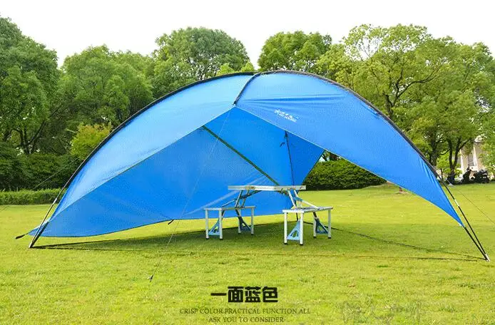 Blue 1 wall 4 5 6 8 человек 480*480*480*200 см водонепроницаемый навес огромный солнцезащитный навес палатка-тент пляж беседка Рыбалка Открытый Кемпинг палатка - Цвет: Blue 1 wall