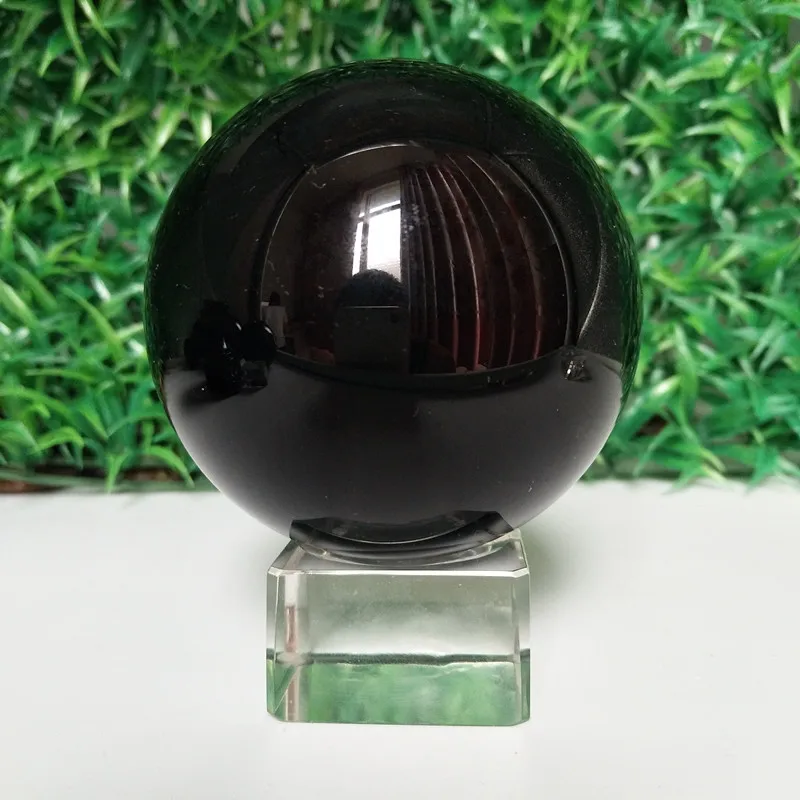 507090mm natural obsidian crystal ball home decoration ball diviner circular stone ball wedding photography accessories free global shipping