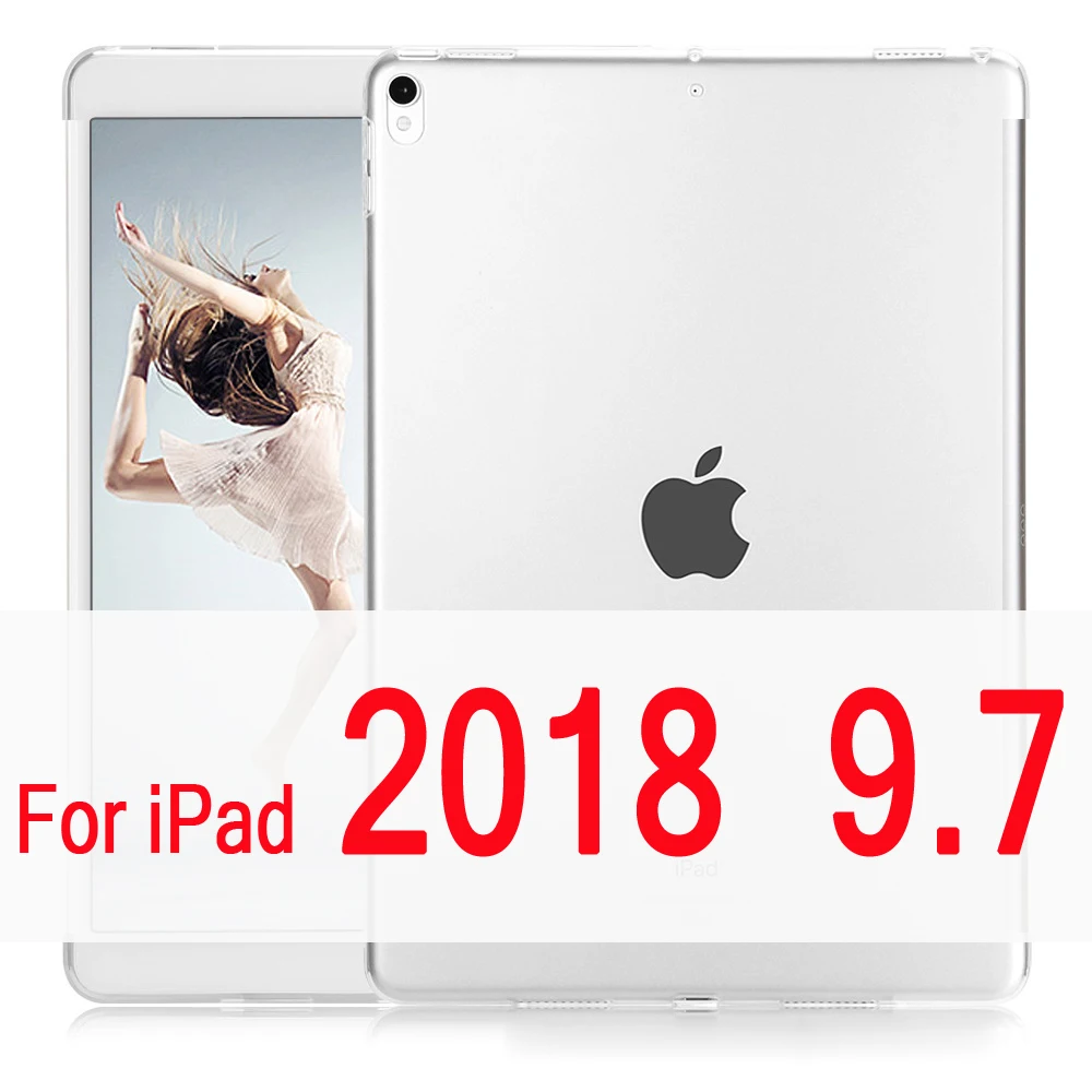 Clear 9.7 Чехол для iPad Pro 10,5/iPad, силиконовый мягкий чехол на заднюю панель, подходит для смарт-клавиатуры, тонкая задняя оболочка для iPad 9,7 - Цвет: Clear 9.7