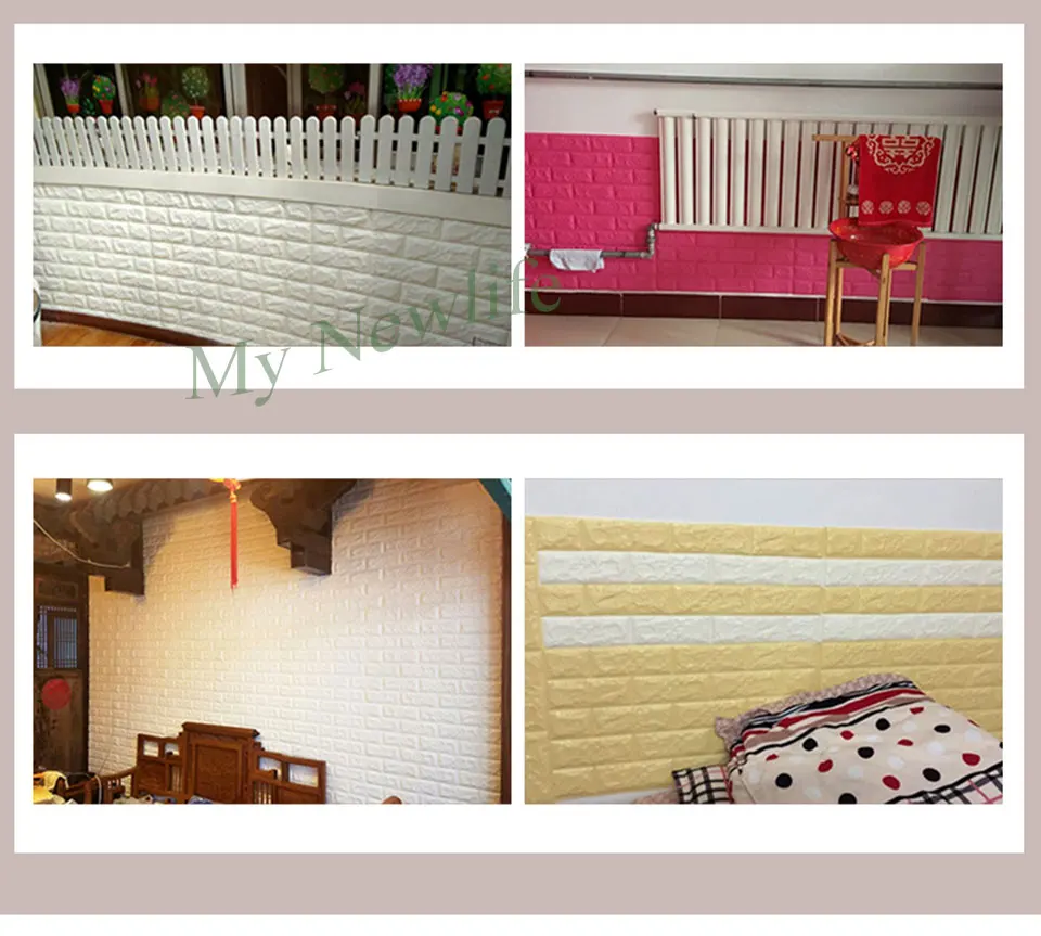 DIY 3D наклейки на кирпичную стену, самоклеющиеся, для гостиной, пенопластовые, безопасные, Настенные обои, ТВ фон, детская комната, 70*77 см, 8 шт
