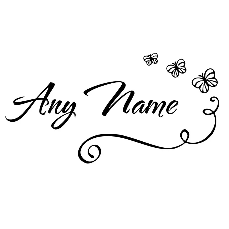 Индивидуальные именные бабочки настенные наклейки детские комнаты съемные