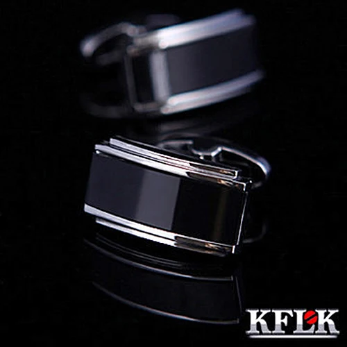 Мужские Запонки KFLK черные запонки на кнопках высокое качество 2020|brand cufflinks for