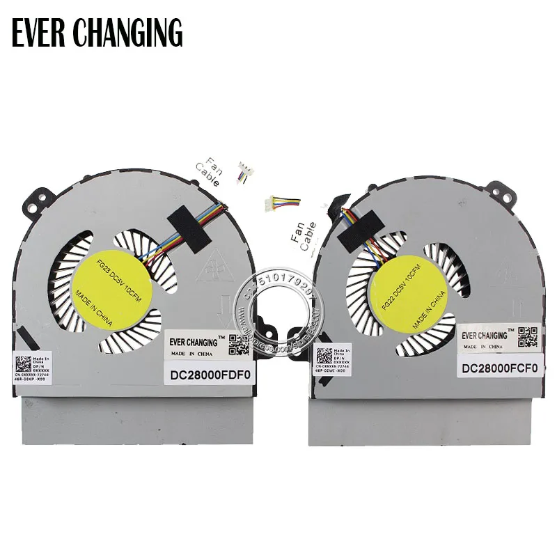 Кулер для ноутбука DELL Alienware M15X 2015 New Series DFS200805000T 0,5 A FG22 FG23 DC28000FCF0 DP/N 09F65X