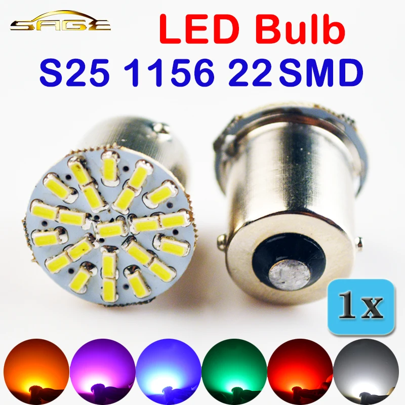 Hippcron Светодиодная лампа 1156 BA15S 22SMD P21W автомобильная светодиодная Авто Задний